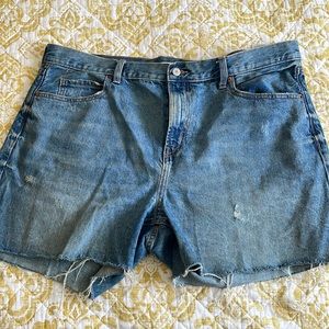 Old Navy Mom Style Distressed Jean Shorts